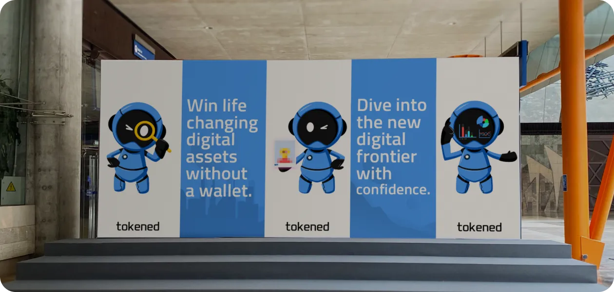 Branding mockup on large banner